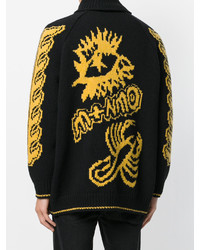 Мужской черный свитер на молнии с принтом от Stella McCartney