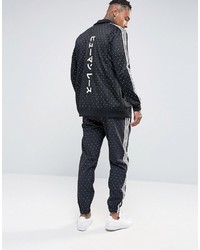Мужской черный свитер на молнии от adidas
