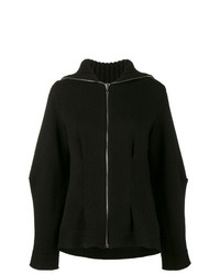 Женский черный свитер на молнии от Alexander McQueen