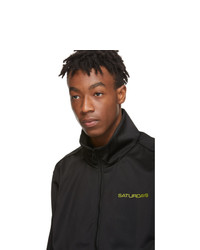 Мужской черный свитер на молнии от Saturdays Nyc