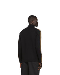 Мужской черный свитер на молнии от Fendi
