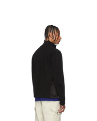 Мужской черный свитер на молнии от Moncler