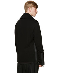 Мужской черный свитер на молнии от Ann Demeulemeester