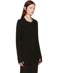 Женский черный свитер на молнии от Boris Bidjan Saberi