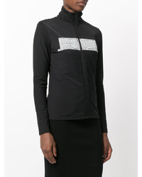 Женский черный свитер на молнии от Fendi