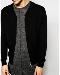 Мужской черный свитер на молнии от Minimum