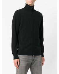 Мужской черный свитер на молнии от Cruciani