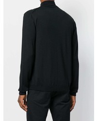 Мужской черный свитер на молнии от Prada