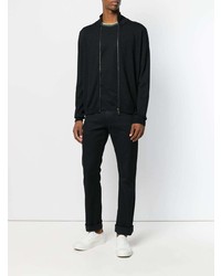 Мужской черный свитер на молнии от Prada
