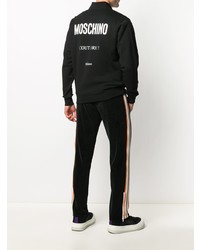 Мужской черный свитер на молнии от Moschino
