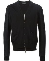 Мужской черный свитер на молнии от DSQUARED2