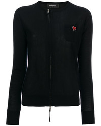Женский черный свитер на молнии от Dsquared2