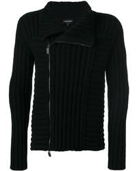 Мужской черный свитер на молнии от Emporio Armani