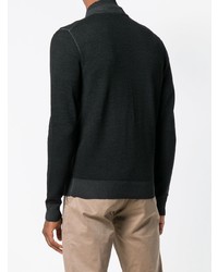 Мужской черный свитер на молнии от Sun 68