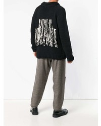 Мужской черный свитер на молнии от Yohji Yamamoto