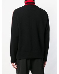 Мужской черный свитер на молнии от Laneus