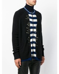 Мужской черный свитер на молнии от Haider Ackermann