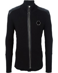 Мужской черный свитер на молнии от Philipp Plein