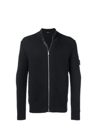 Мужской черный свитер на молнии от Prada