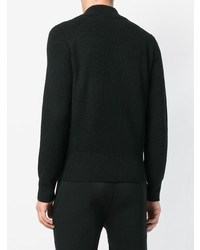 Мужской черный свитер на молнии от Falke