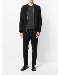 Мужской черный свитер на молнии от Lucio Vanotti