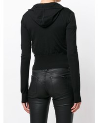 Женский черный свитер на молнии от Versace