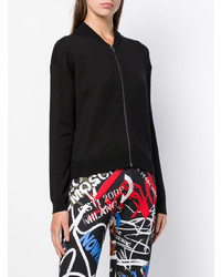 Женский черный свитер на молнии от Love Moschino