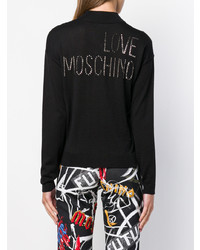 Женский черный свитер на молнии от Love Moschino