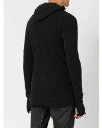 Мужской черный свитер на молнии от Masnada