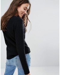 Женский черный свитер с v-образным вырезом от Jack Wills