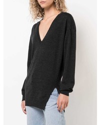 Женский черный свитер с v-образным вырезом от IRO