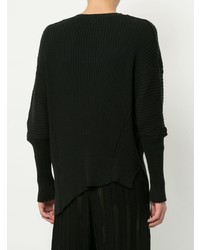 Мужской черный свитер с v-образным вырезом от Ann Demeulemeester