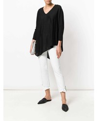 Женский черный свитер с v-образным вырезом от Hemisphere