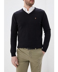 Мужской черный свитер с v-образным вырезом от Auden Cavill