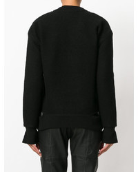 Женский черный свитер с v-образным вырезом от Designers Remix