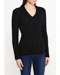 Женский черный свитер с v-образным вырезом от Bebe