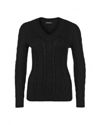 Женский черный свитер с v-образным вырезом от Bebe