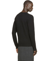 Мужской черный свитер с v-образным вырезом от Givenchy