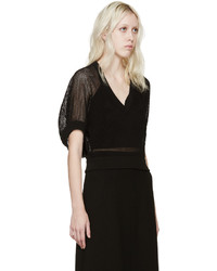 Женский черный свитер с v-образным вырезом от Givenchy