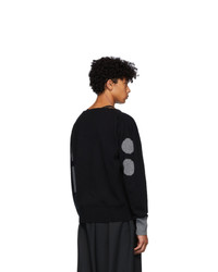 Мужской черный свитер с v-образным вырезом от Random Identities