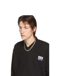 Мужской черный свитер с v-образным вырезом от Boramy Viguier