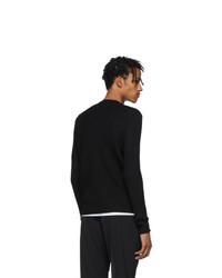 Мужской черный свитер с v-образным вырезом от Prada