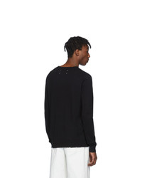 Мужской черный свитер с v-образным вырезом от Maison Margiela