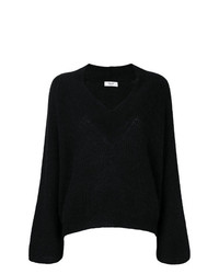 Женский черный свитер с v-образным вырезом от Blugirl
