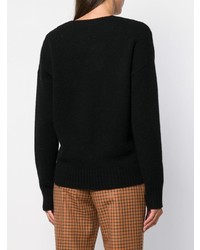 Женский черный свитер с v-образным вырезом от Theory