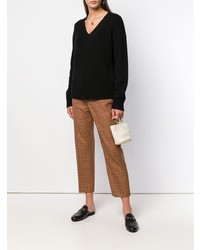 Женский черный свитер с v-образным вырезом от Theory