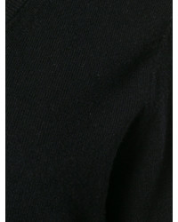 Женский черный свитер с v-образным вырезом от N.Peal