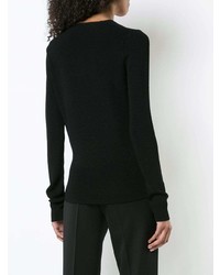 Женский черный свитер с v-образным вырезом от Barbara Bui