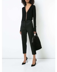 Женский черный свитер с v-образным вырезом от Barbara Bui