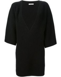 Женский черный свитер с v-образным вырезом от Chloé